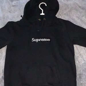 A black supreme hoodie